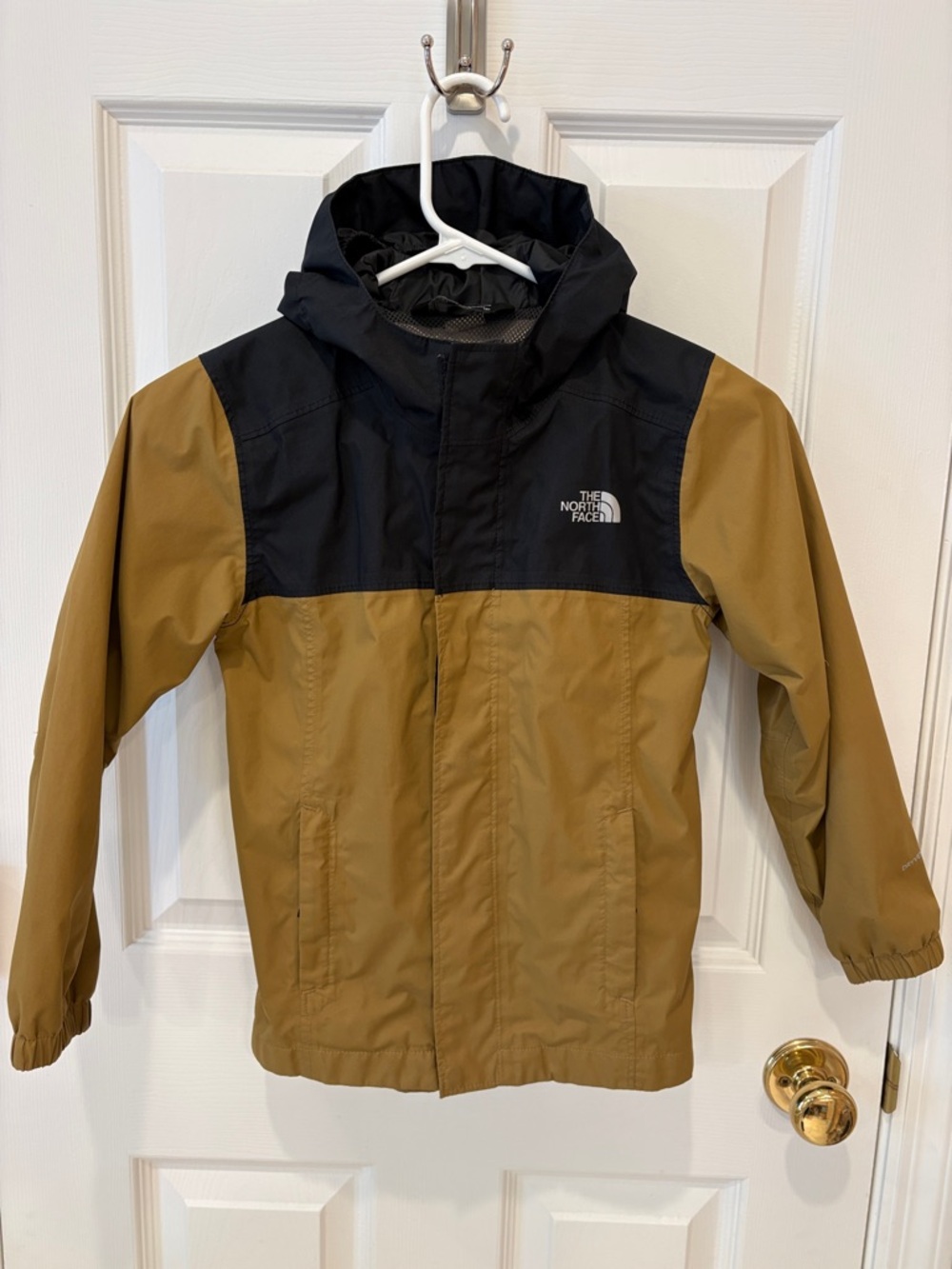 The North Face Kids' Two-Tone Tan and Black Rain Jacket